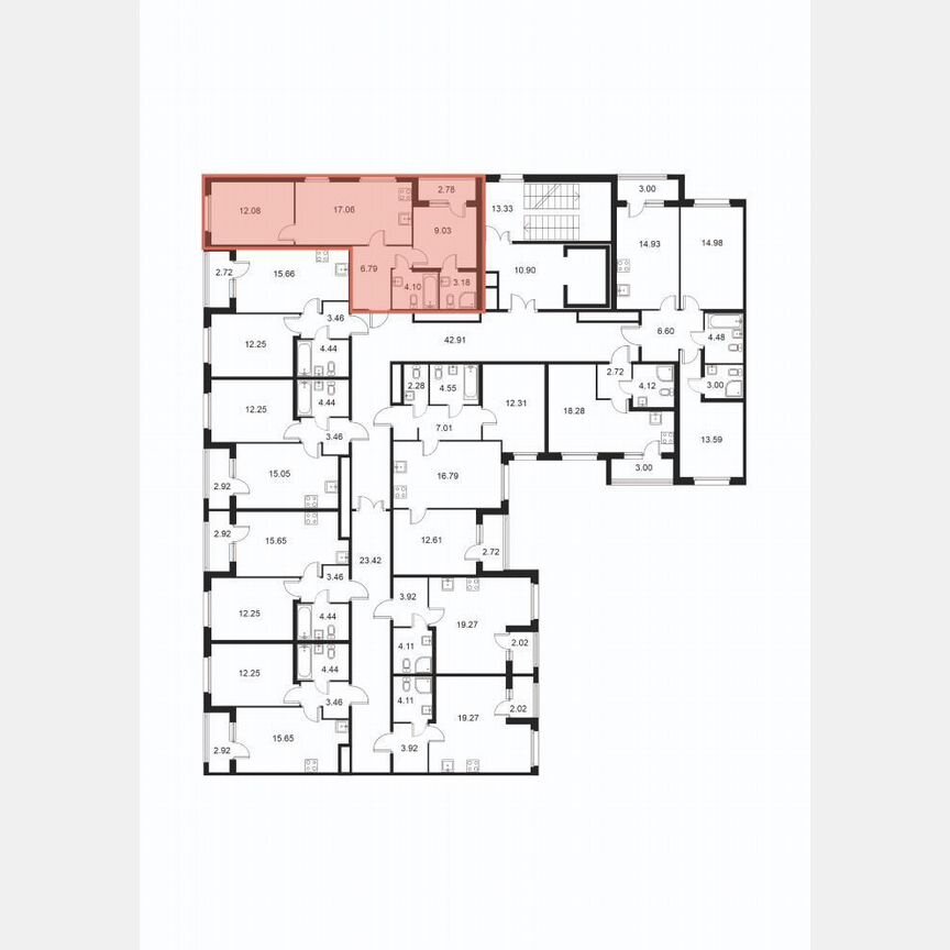 2-к. квартира, 53,6 м², 2/9 эт.
