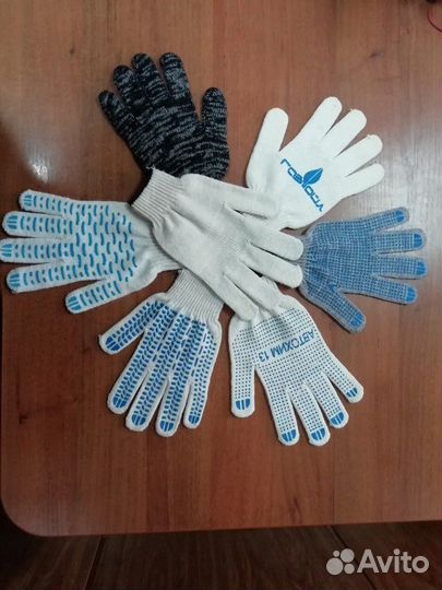 Перчатки хб с пвх. ндс. Мы производители