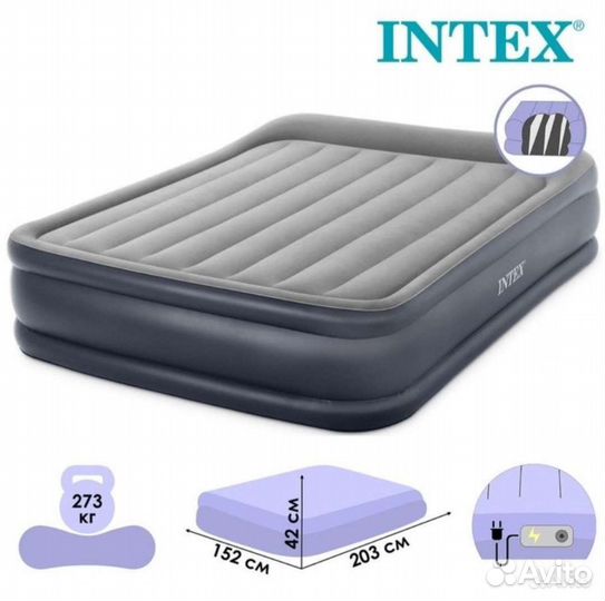 Надувная кровать intex