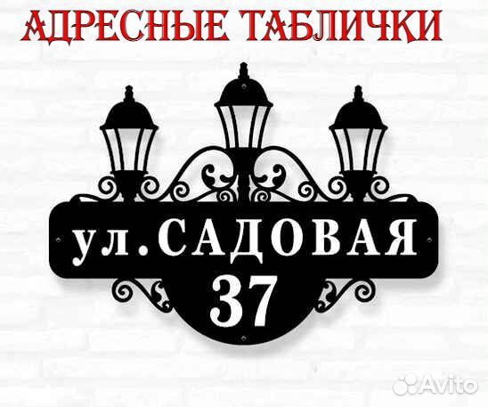 Красивая табличка с адресом