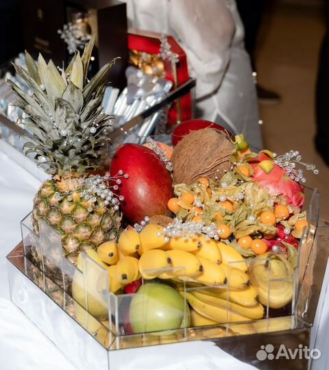 Корзина на свадьбу, сини, хонча