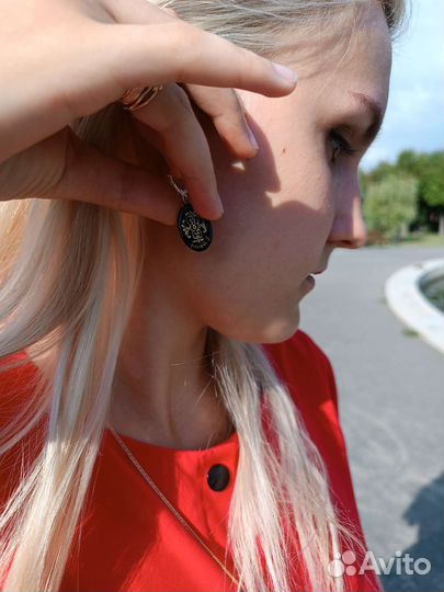 Серьги и кулон 