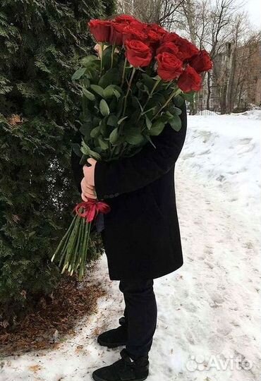 Розы Метровые 100 см доставка Москва