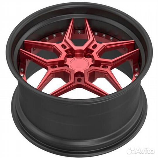 Диски колесные SB кованые, Полка+красный центр