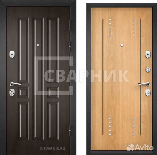 Трехстворчатая входная дверь на заказ. Установка