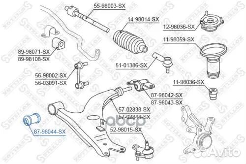 С б рычага пер. toyota rav 4 sxa1# 96-00 перед