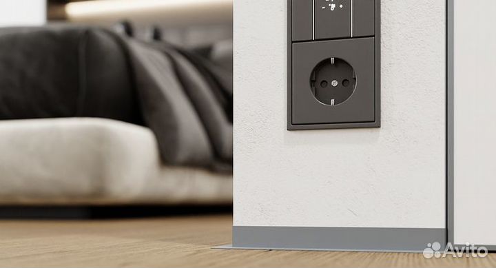 Микроплинтус напольный щелевой анодиров. 2,4 м