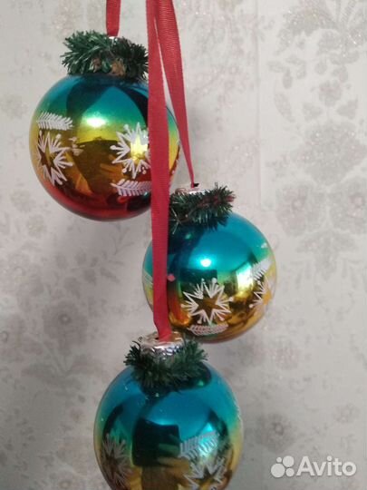 Ёлочные игрушки ГДР шары времен СССР