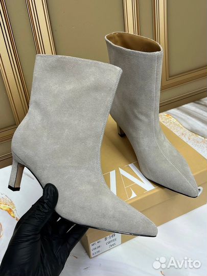 Ботильоны zara кожа/замша 36-40