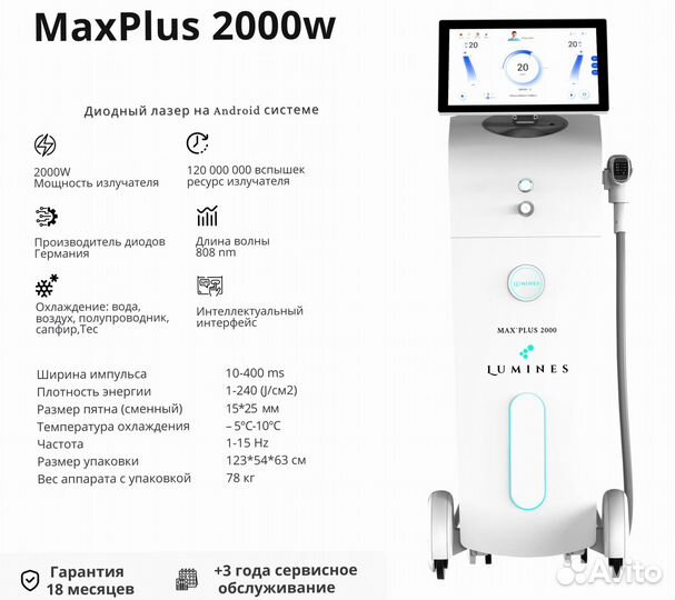 Диодный лазер люминес Max’Plus 2000W