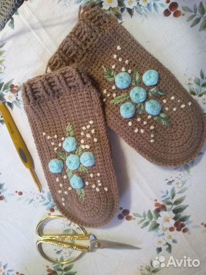 Варежки крючком