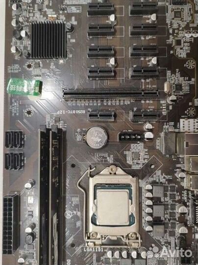 Материнская платB250 BTC-12P и с процессором 1151