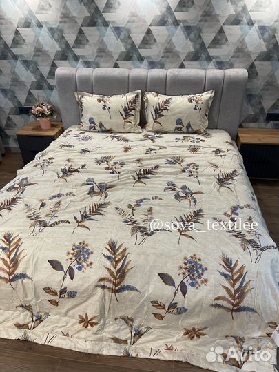Постельное белье евро с одеялом