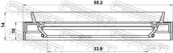 Сальник привода 35X55X10X14 95jey-35551014c Febest