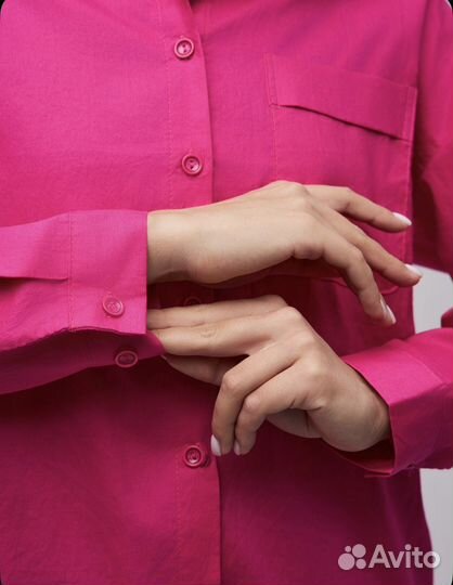Рубашке фуксия 46р
