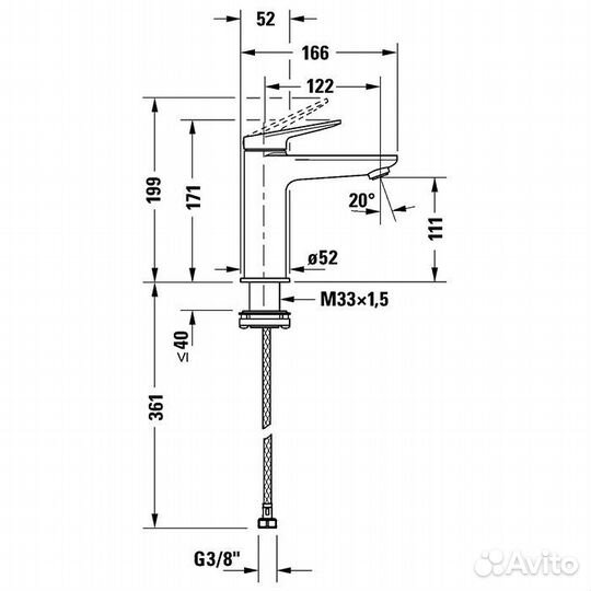 Duravit Wave Смеситель для раковины