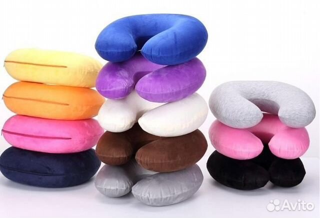 Подушка надувная дорожная на шею,разные расцветки