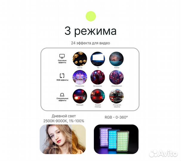 Осветитель светодиодный Raylab RL-LED12RGB-G 2500