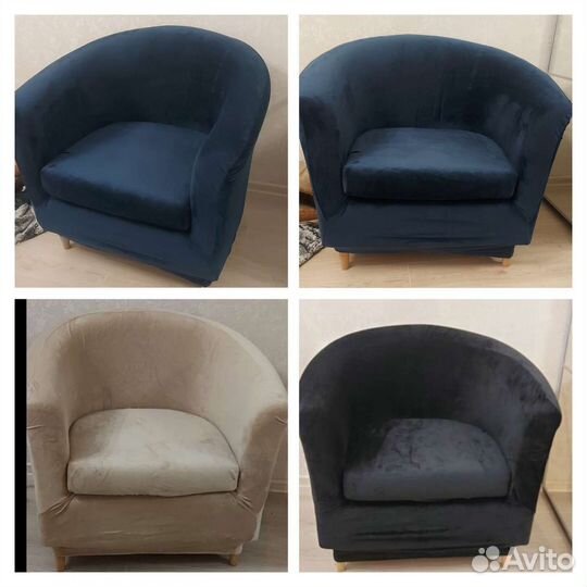 Новый чехол на кресло икея