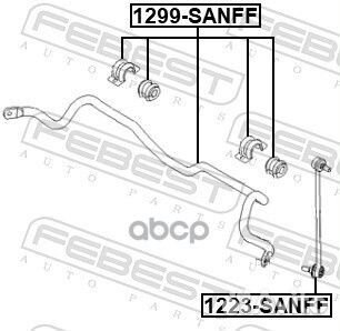 Тяга стабилизатора передняя 1223-sanff Febest