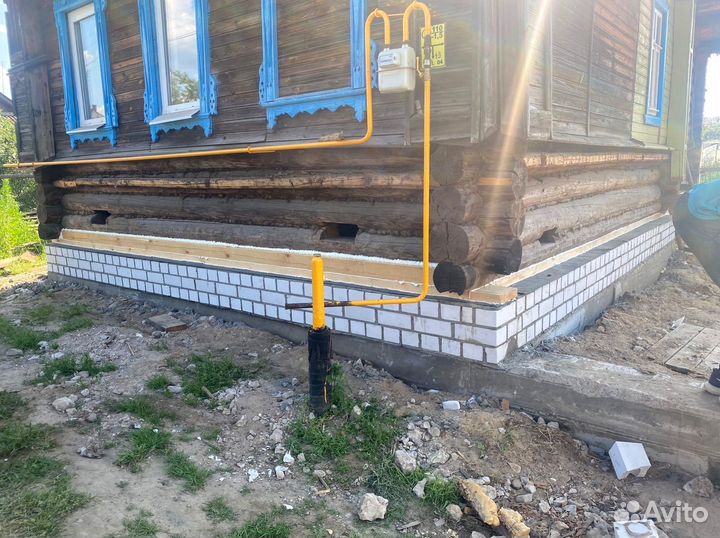 Подъем дома Ремонт фундамента пола Замена венцов л