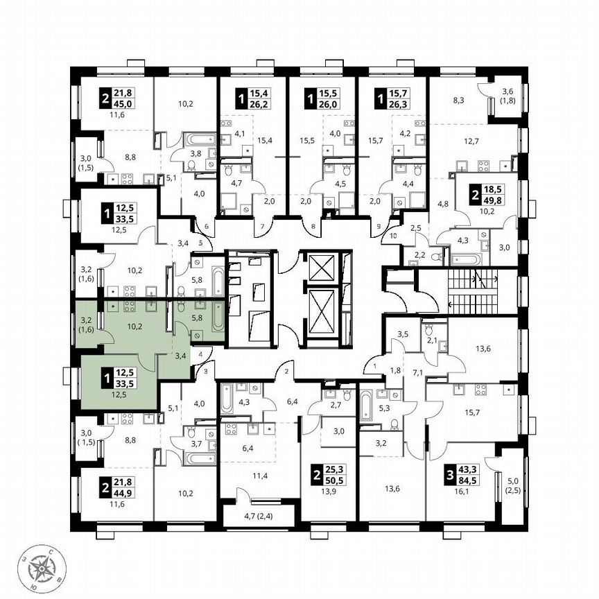 1-к. квартира, 33,5 м², 7/21 эт.