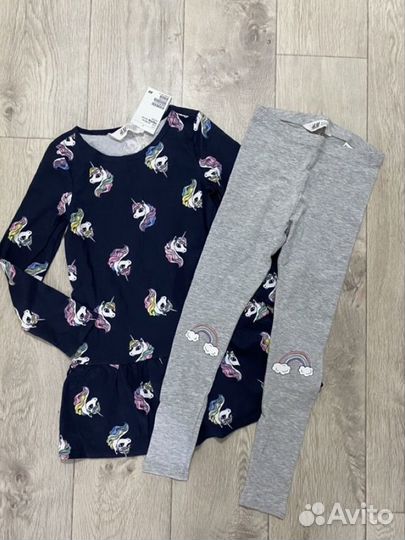 Комплект H&M 110/116 платье и леггинсы