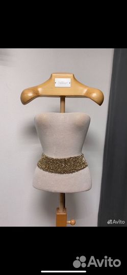 Пояс шелковый с пайетками винтаж