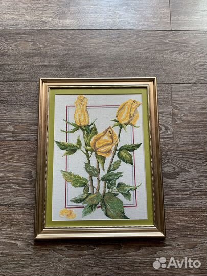 Картина вышитая крестом в ручную