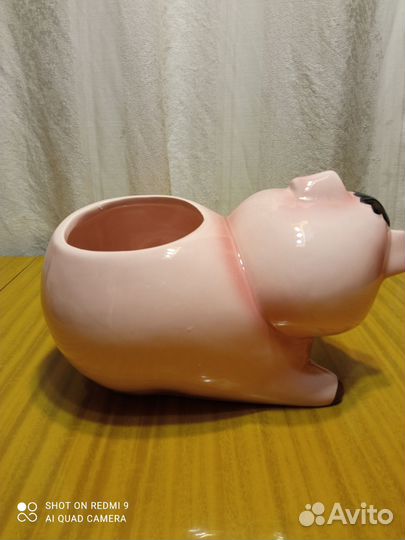 Кашпо керамическое для цветов Поросёнок