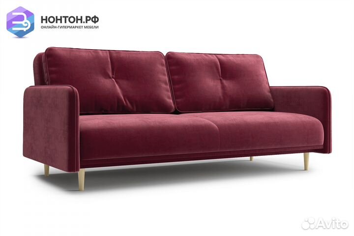 Диван книжка Эстет бордовый