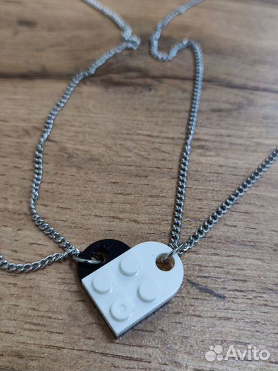 Парная подвеска лего сердце