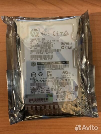 Жесткий диск HP 600Gb 15K SAS 12G 2.5