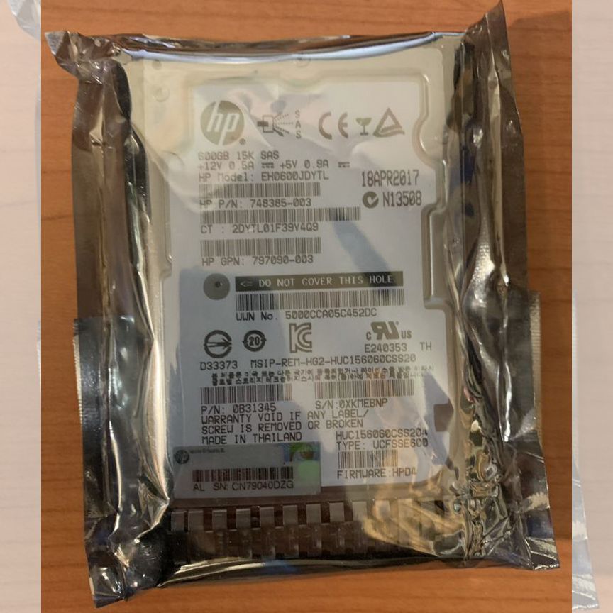 [759212-B21] Жесткий Диск Hp 600gb 15k Sas 12g 2.5 759212-B21