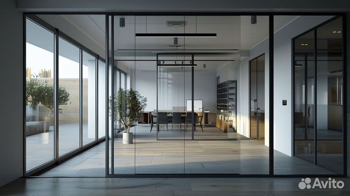 Раздвижные стеклянные двери