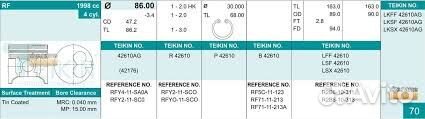 Поршни Teikin 0.50, RF, RFY411SA0A, 42610AG050