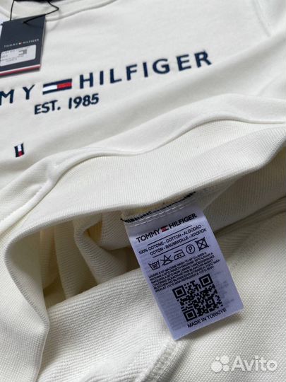 Tommy hilfiger свитшот мужской белый Турция