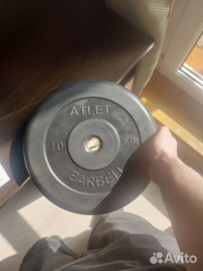 Блины barbell 10кг новые 26мм