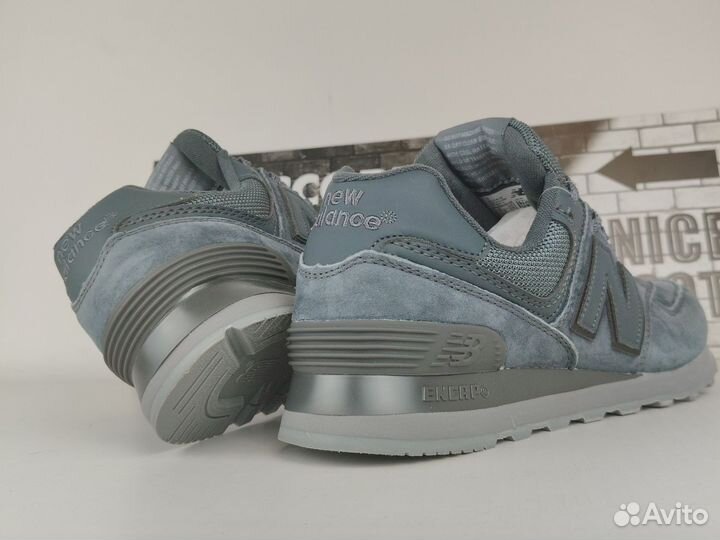 New balance 574 натуральная замша