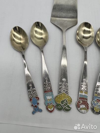 Набор чайных ложек мельхиор 