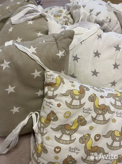 Бортики в кроватку 2 комплекта