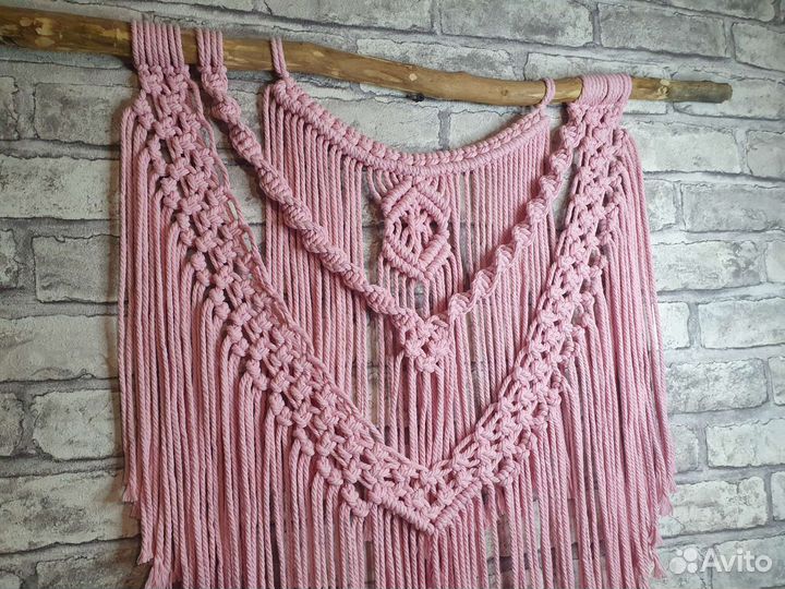 Настенное панно Макраме Интерьер Бохо Сканди