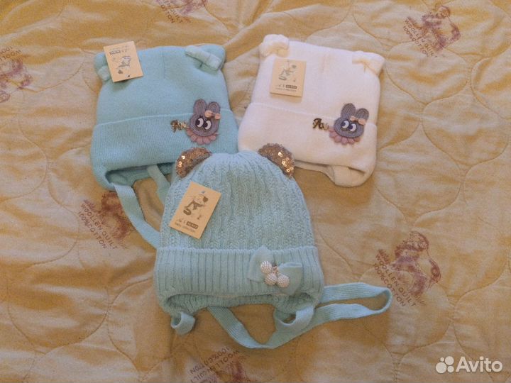 Шапка 0-12 мес новая с биркой