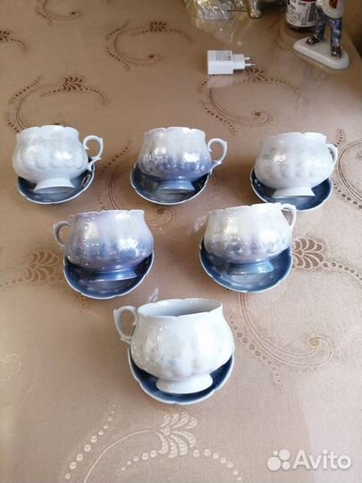 Чашка с блюдцем набор 6шт