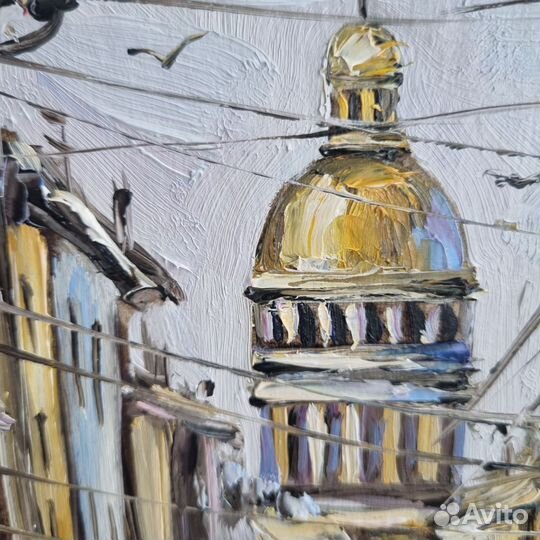 Питер пейзаж городской картина маслом город собор