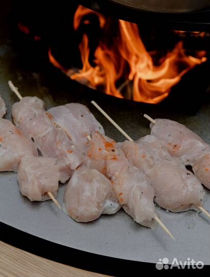 Мангальная зона, гриль стол