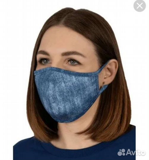 Маска защитная джинсовая
