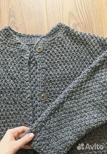 Пальто ручной вязки