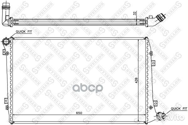 Радиатор системы охлаждения 10-25286-SX Stellox