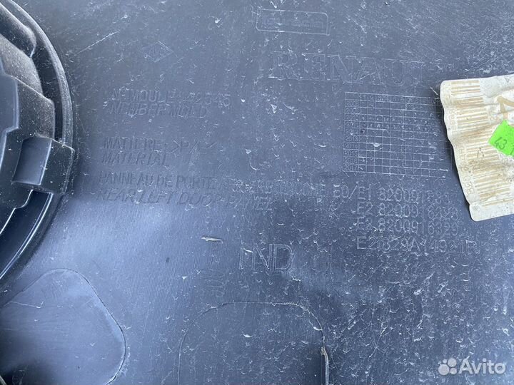 Renault Sandero Обшивка двери задней